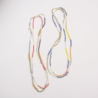 Cullet beads long necklace